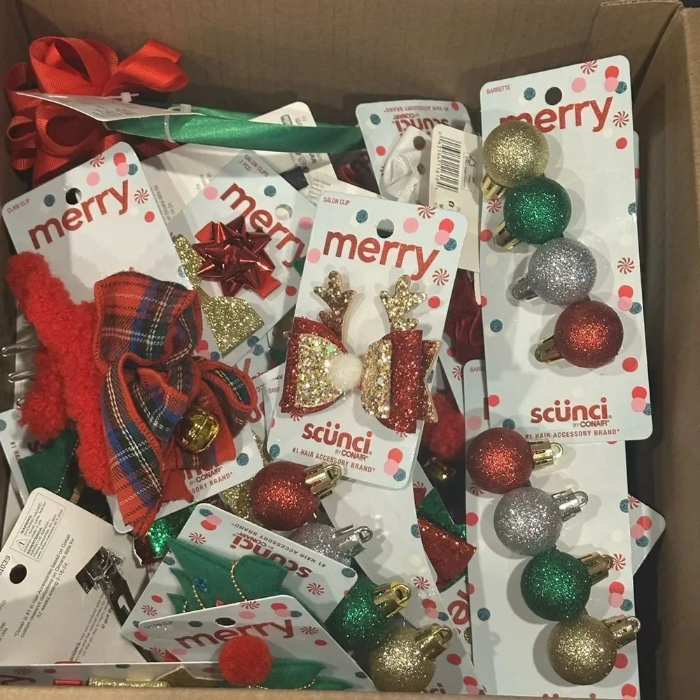 Christmas hair clips bundle